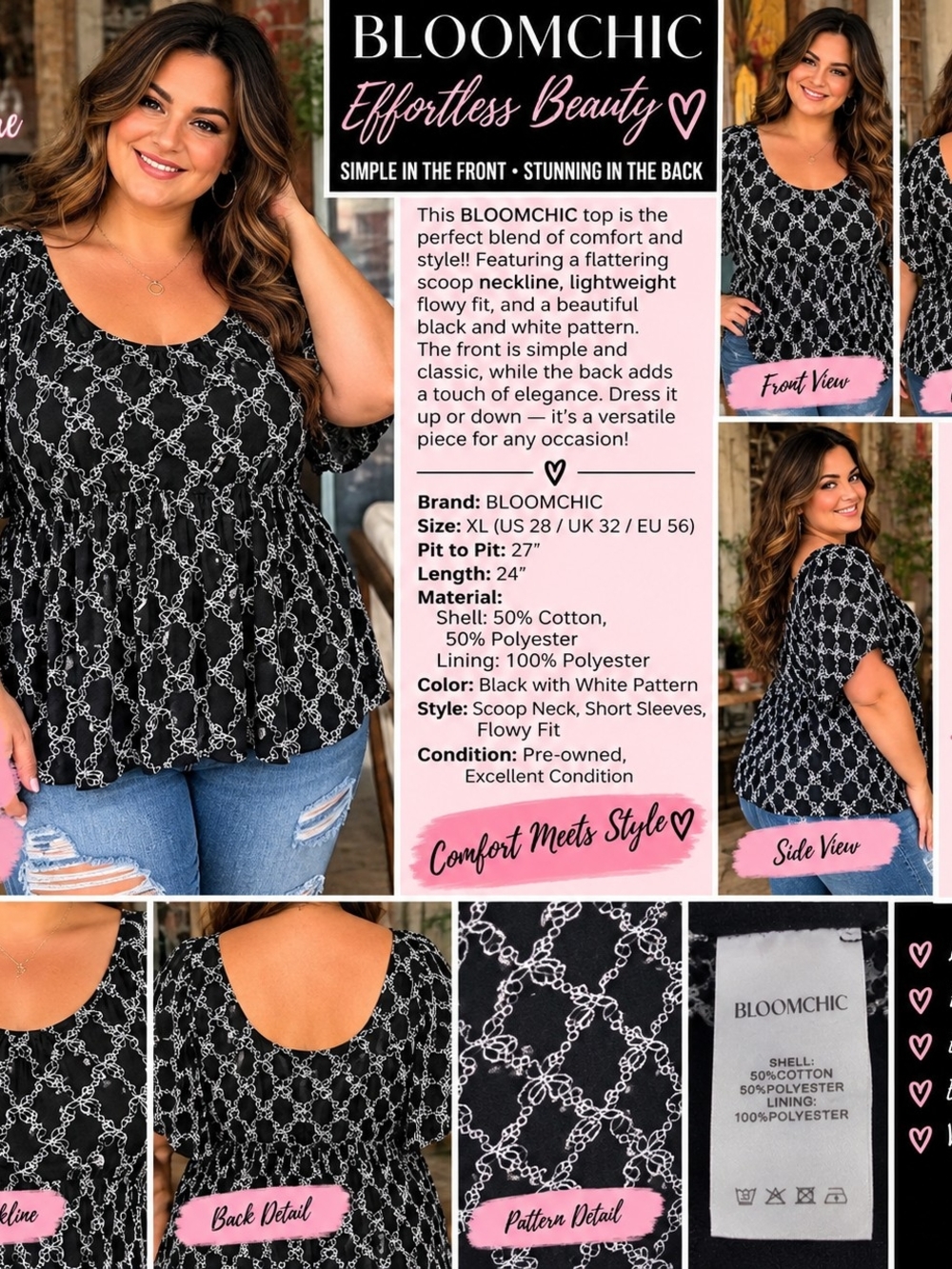 P216 🖤 Black & White Beauty — Effortlessly Chic 🖤